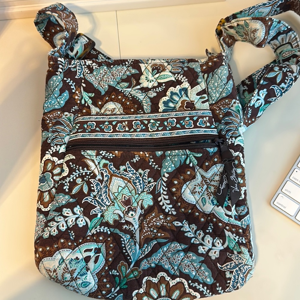 Vera Bradley retired Java Blue Brown crossbody